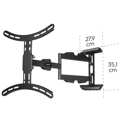Nástěnný držák na TV Hama, 400x400, pohyblivý, prodloužený
