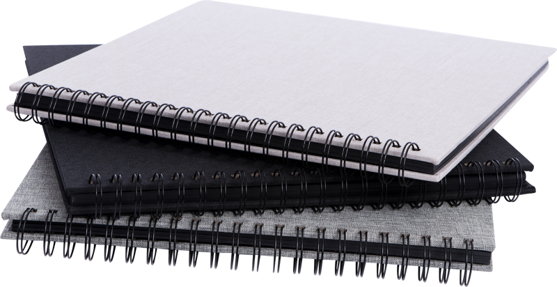 Focus Base Line Canvas Wire-O 30x30 Grey w. Black Sheets