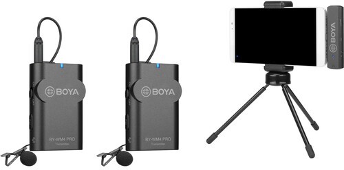 BOYA BY-WM4 Pro-K4 Bezdrátový mikrofonní 2,4GHz UHF systém pro iOS zařízení