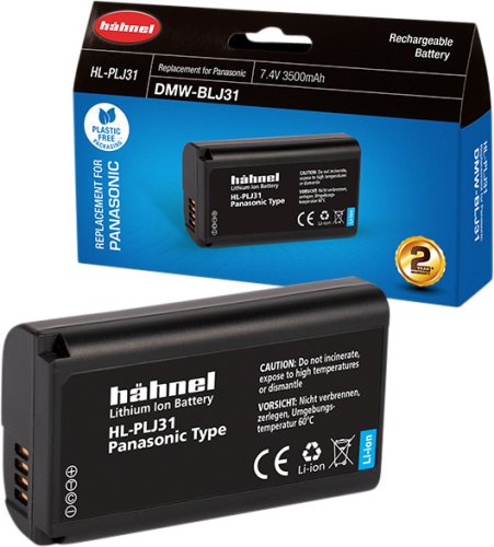 Hähnel HL-PLJ31, pro Panasonic Digital Cameras, náhrada za DMW-BLJ31,3500mAh, 7.4V, 25.9Wh Hähnel HL-PLJ31, pro Panasonic Digital Cameras, náhrada za DMW-BLJ31,3500mAh, 7.4V, 25.9Wh