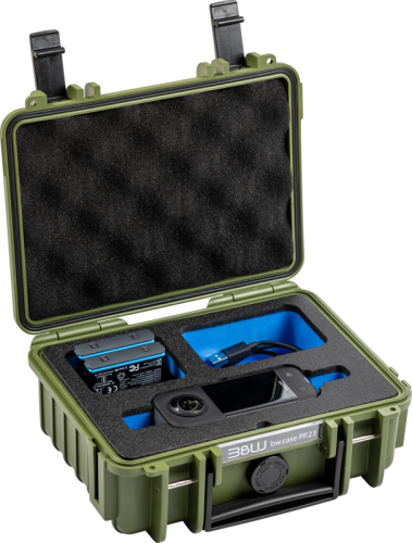 BW Outdoor Case Type 500 for Insta360 X3, bronze-green