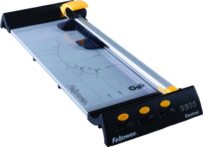 Fellowes Electron A3 Kotoučová řezačka, 8 listů, kovová základna, LED