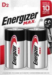 Energizer Max D 2 Pack