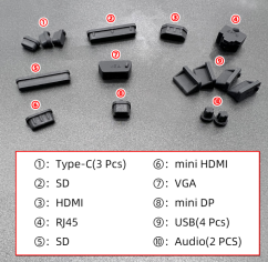 Silikonové konektory pro 16x konektor pro notebook růžové (KRUSB1)