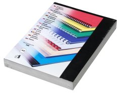 Viazací kryt Eurosupplies kartonový Chromolux A4 250g/m2 100ks, leštěný povrch, černý