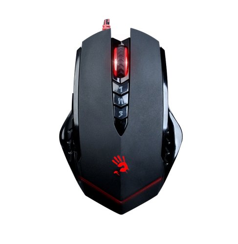 A4Tech BLOODY V8 játékegér, akár 3200DPI, V-Track technológia, 160KB memória, USB, CORE 2, fém betétek