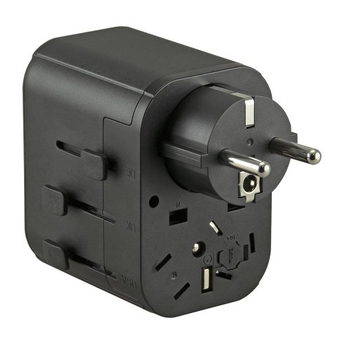 Adaptér Jupio Travel Adapter 2x USB-A 1x USB-C 15.5W univerzálny cestovný Adaptér Jupio Travel Adapter 2x USB-A 1x USB-C 15.5W univerzálny cestovný