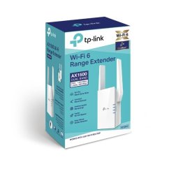 WiFi extender TP-Link RE505X WiFi 6 AP/Extender/Repeater, AX1500 300/1201Mbps, 1x GLAN, fixná anténa