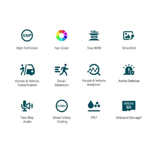 Kamera TP-Link VIGI C350(6mm) 5MPx, venkovní, IP Bullet, osvětlení 30m