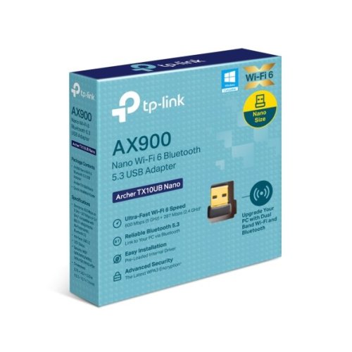 USB klient TP-Link Archer TX10UB Nano AX900, 2,4/5GHz, USB 3.0, bluetooth