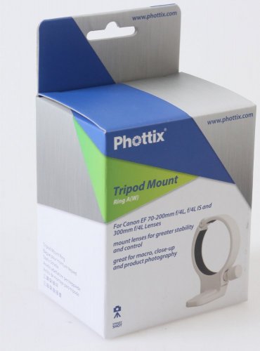 Phottix statívová objímka A (W) biela pre Canon EF 70-200mm f/4L, f/4 IS, 300mm f/4L
