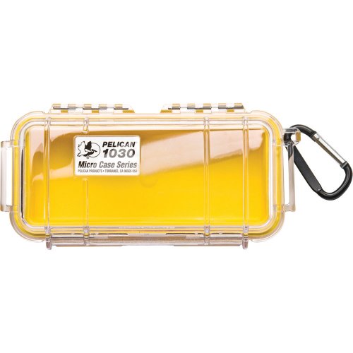 Peli™ Case 1030 MicroCase mit transparentem Deckel (gelb)