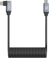 SmallRig 4792 USB-C Straight to USB-C Angled Coiled Data Cable