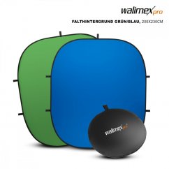 Walimex pro skládací klíčovací pozadí 200x230cm zelené/modré
