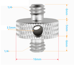 Spojovací stativový šroub 1/4" na 1/4" (CA56)