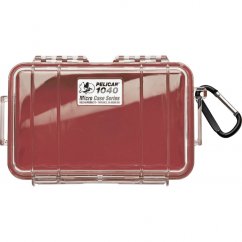 Peli™ Case 1040 MicroCase with Transparent Lid (Red)