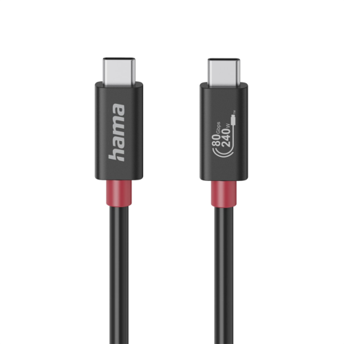 Kabel Hama USB-C USB4, 1 m, 80 Gb/s, 240 W