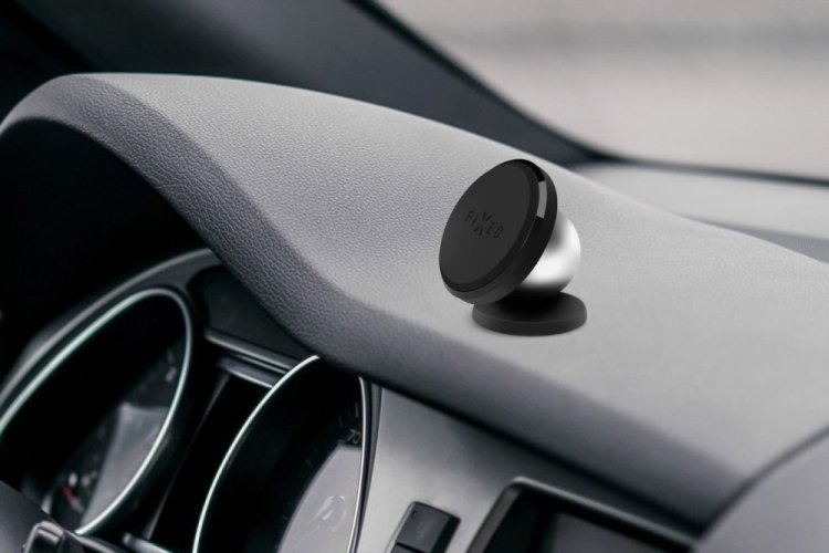 Mágneses tartó FIXED Icon Flex mini a műszerfalon, fekete színben