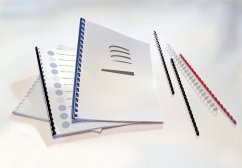 Vázací hřbet Eurosupplies plast A4 průměr 8mm červený 100ks