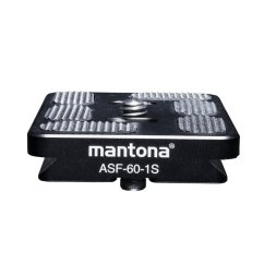 Mantona Fortress ASF-60-1S Schnellwechselplatte Arca-Swiss kompatibel, 60x44 mm, für z.B. Fortress Kugelköpfe