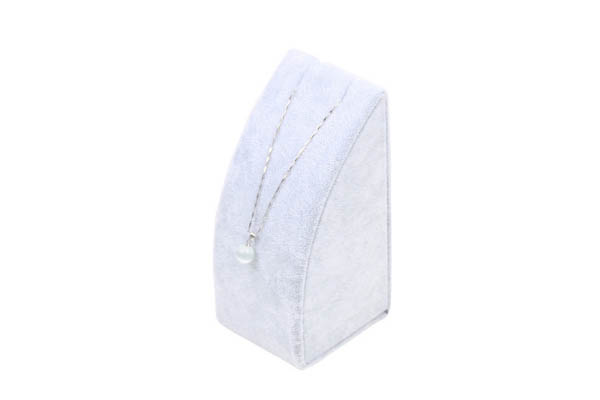 Hranol, stojánek, dekolt na šperky 14,5cm šedý samet (A17SS)