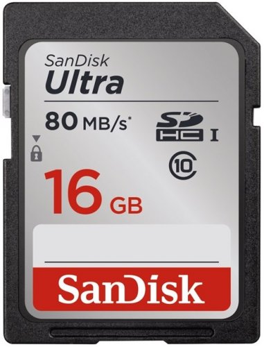 SanDisk Secure Digital 16GB ULTRA CLASS 10 UHS1, SDHC 80MB/s