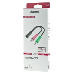 Hama headset redukcia jack 3,5 mm 4pól. na 2x jack vidlicu
