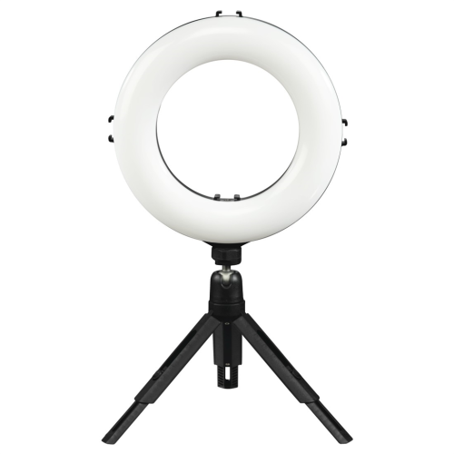 Hama SpotLight Smart 80 II, kruhové LED světlo 8", držák na mobilní telefon, dálková spoušť, stolní stativ