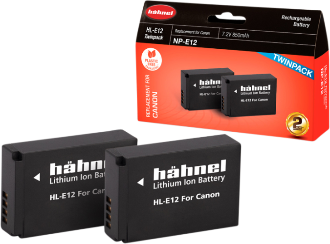 Hähnel HL-E12 dvojité balení (Canon LP-E12) 850mAh, 7.2V, 6.1Wh