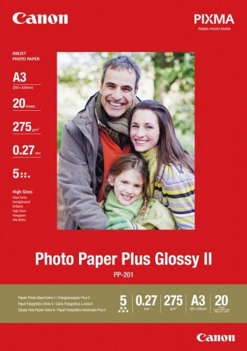 Canon PP-201 Glossy II Photo Paper Plus A3+ - 20 Sheets