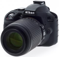 easyCover Silikon Schutzhülle f. Nikon D3300 und D3400 Schwarz