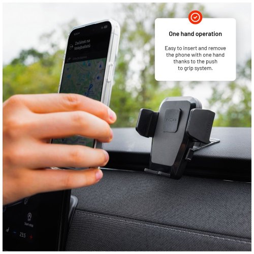 FIXED Iconiq műszerfali tartó ragasztóval a műszerfalon, fekete színű