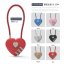 Kabelový číselný zámek srdce červený 30cm (ZAM1RE)