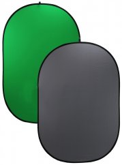 forDSLR skládací bavlněné pozadí 1,5x2m zelená/šedá