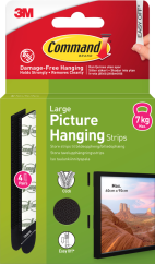 3M Command Strips Black Large 4 Sets