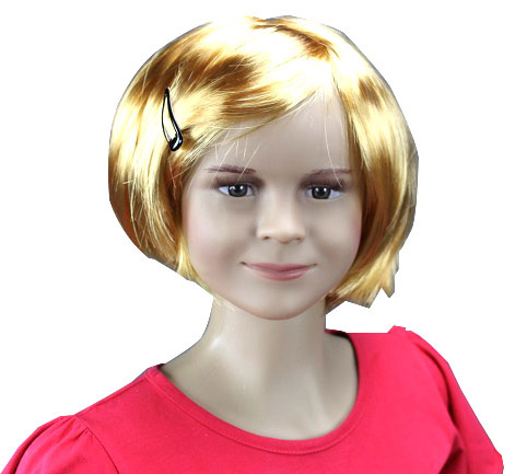 forDSLR Baby Girl Fake Synthetic Wig Gold