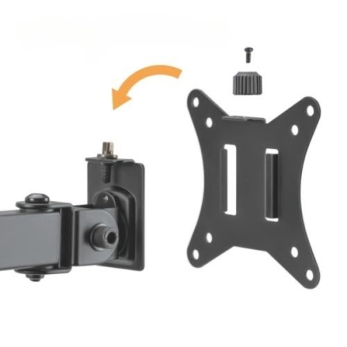 Držák stolního monitoru Brateck LDT66-T024 pro 2 monitory, černý