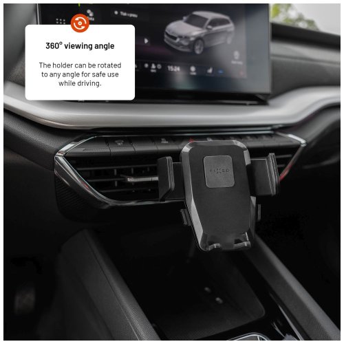 FIXED Iconiq Držák ventilace s rukojetí pro větrací mřížku, černý