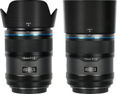 Sirui Sniper Lens APS-C AF Kit 16 & 75mm F1.2 X-Mount Black Carbon