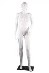 Figurine Frau Abstrakt Weiß Glänzend Höhe 175cm
