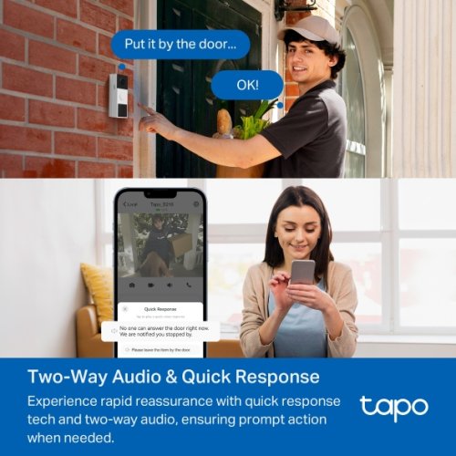 Chytrý zvonek TP-Link Tapo D210 IoT, 3MPx, baterie, sada s Tapo H200