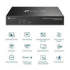 TP-Link VIGI NVR1004H-4P 4 kanály, 4x Lan s PoE, 2x USB