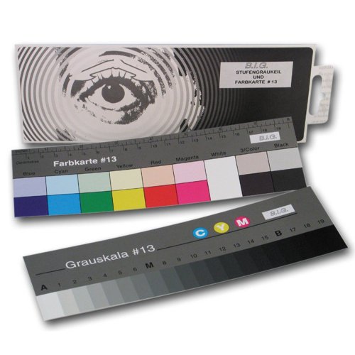 Small Grey Scale with Colour chart #13 (analog k Kodak Q13)