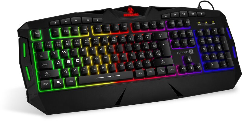 Herní klávesnice Connect IT BIOHAZARD (CZ + SK), drátová, podsvícená