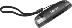 Lexar Cardreader Dual Slot USB-A/C (LRW310X) Supports microSD and SD cards (USB 3.1)