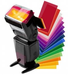 forDSLR 12 Pieces Color Card for Strobist Flash Gel Filters