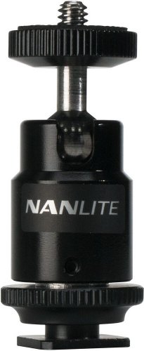 Nanlite Mini Ball Head with Hot Shoe Adapter