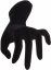forDSLR tray for rings - hand, black velvet