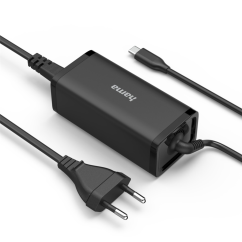Napájecí zdroj Hama USB-C pro notebooky, Power Delivery, GaN, 100 W