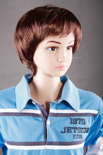 forDSLR Baby Boy Fake Synthetic Wig Brown